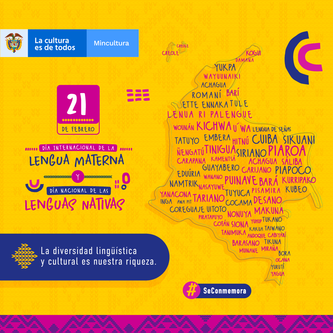 Prográmese para celebrar el Día Internacional de la Lengua Materna con el Ministerio de Cultura