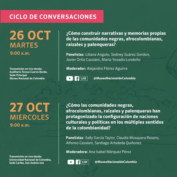 Conoce la Agenda XXV Cátedra Anual de Historia Ernesto Restrepo Tirado del Museo Nacional de Colombia