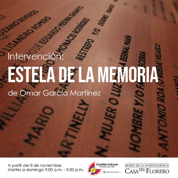 Intervención: Estela de la memoria de Omar García Martínez 