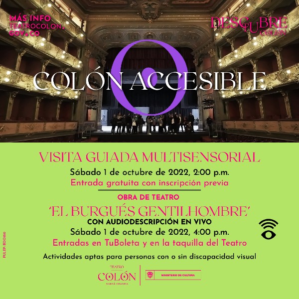 Visita guiada multisensorial al Teatro Colón