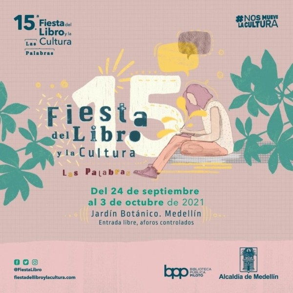 Invitación a la 15ª Fiesta del Libro y Cultura de Medellín' - Organiza Alcaldía de Medellín - Apoya MinCultura