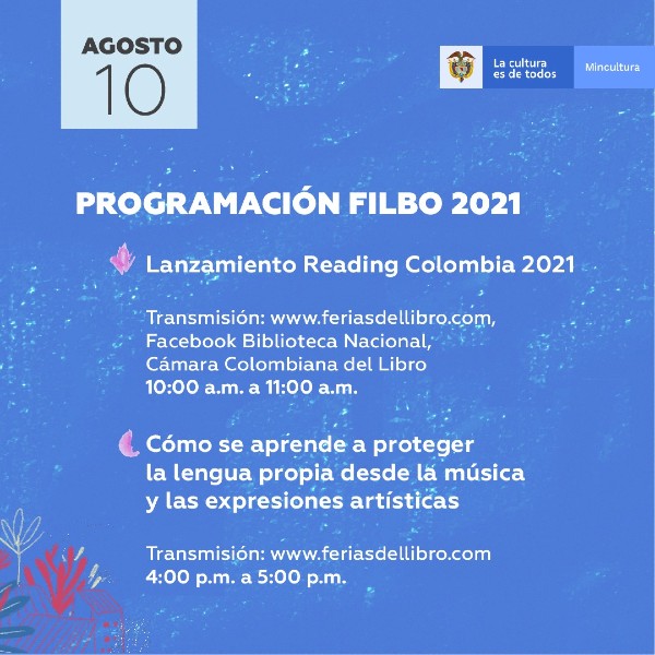 ¡Prográmate con la FILBO 2021 este 10 de agosto! Invita Ministerio de Cultura