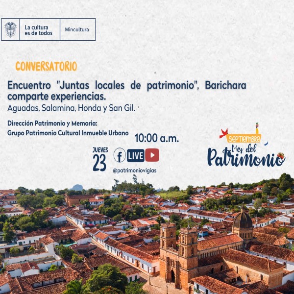 Conversatorio Encuentro "Juntas locales de patrimonio", Barichara comparte experiencias - invita Ministerio de Cultura