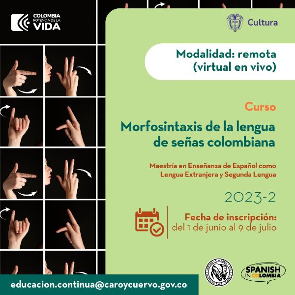 Curso Morfosintaxis de la lengua de señas colombiana