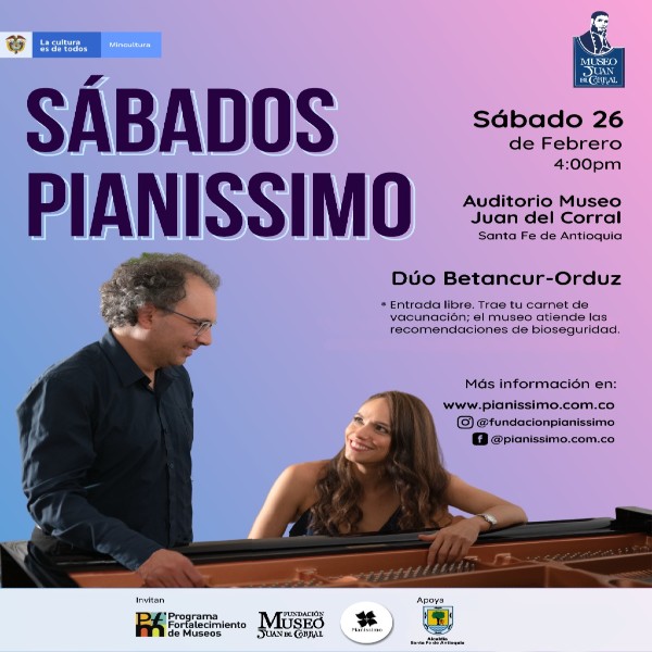 Concierto Sábado Pianissimo en el Museo Juan del Corral