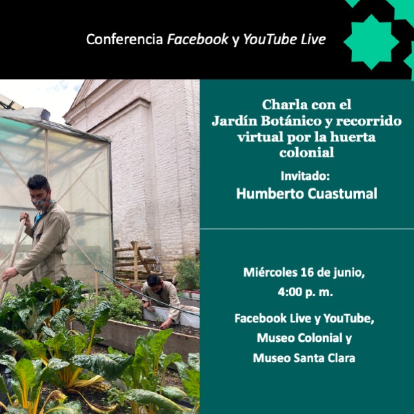 Charla con el Jardín Botánico y recorrido virtual por la huerta colonial-Invitan Museo Colonial y Museo Santa Clara