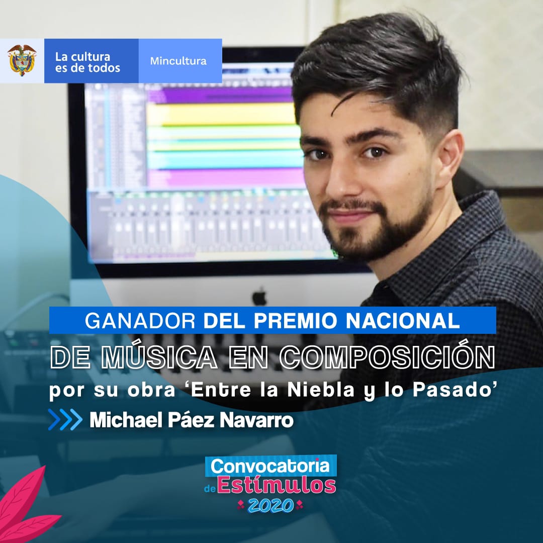 MinCultura otorga el Premio Nacional de Música en Composición 2020 a Michael Páez Navarro