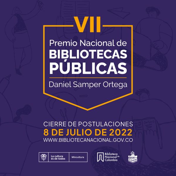 Inicia la convocatoria del VII Premio Nacional de Bibliotecas Públicas “Daniel Samper Ortega” 2022