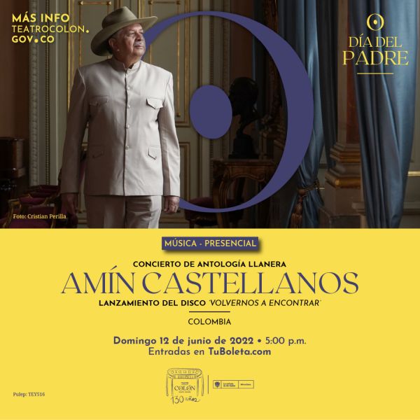 Amín Castellanos y su nuevo álbum 'Volvernos a encontrar': en vivo en el Teatro Colón