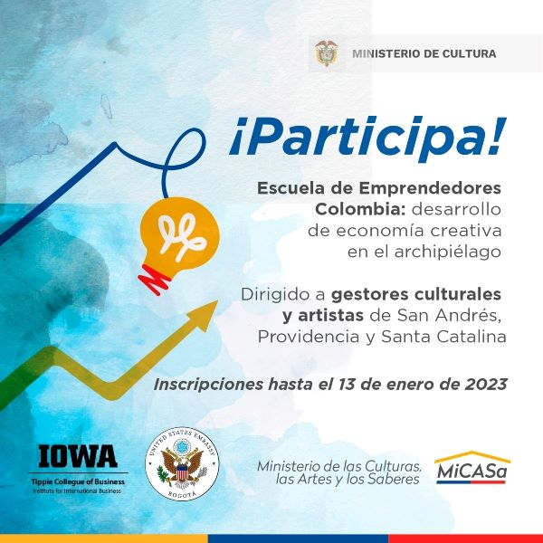 Abierta convocatoria para fortalecer emprendimientos culturales en San Andrés, Providencia y Santa Catalina