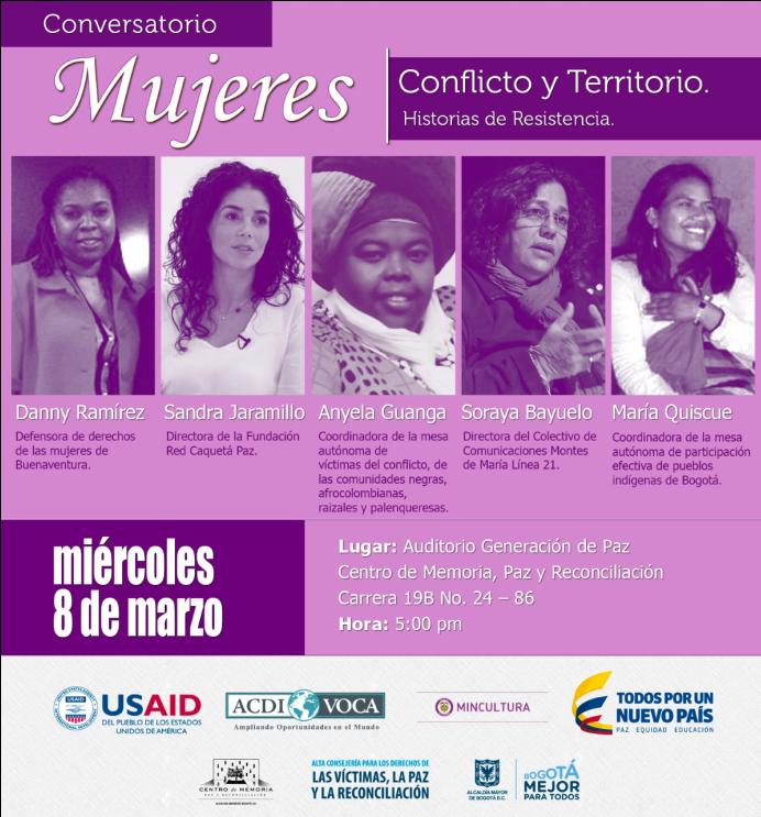 Ministerio de Cultura se une al Día de la Mujer con un conversatorio sobre la resistencia de las mujeres en la guerra