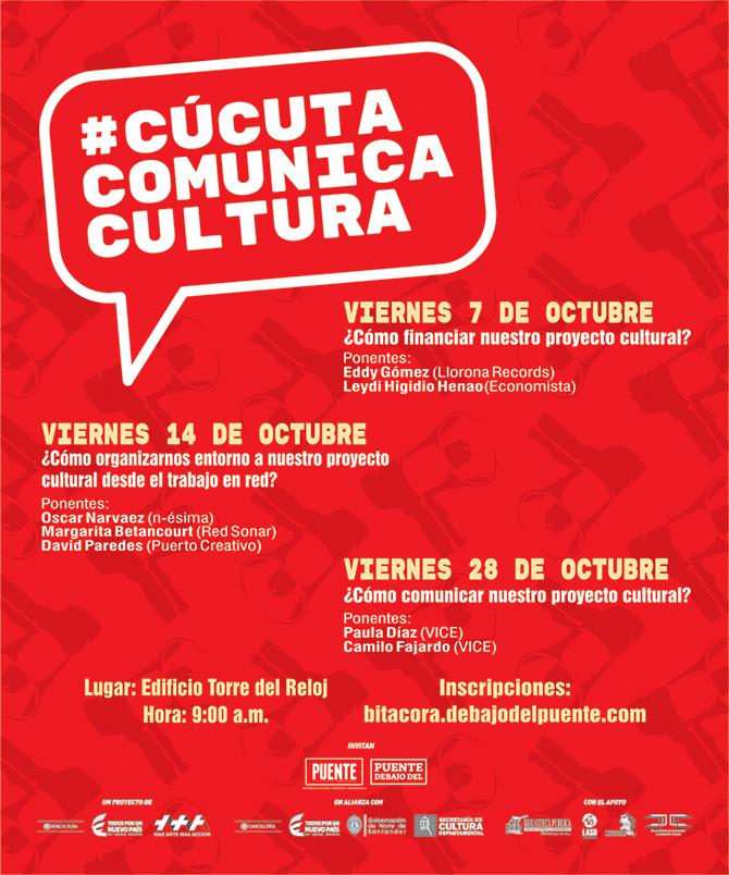 En Octubre PUENTELAB y DebajoDelPuente los invita a participar de #CúcutaComunicaCultura
