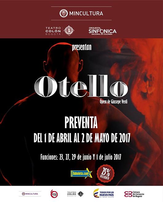¡Hasta el 2 de mayo! Pre venta para Otello, la ópera 