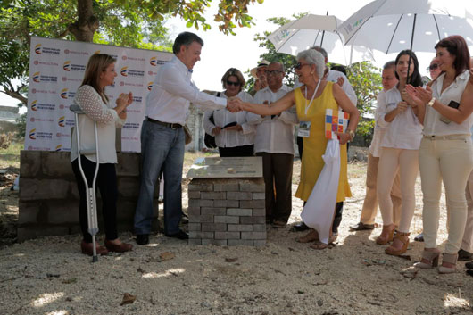 Presidente Santos puso la primera piedra del Museo de Arte Moderno de Barranquilla