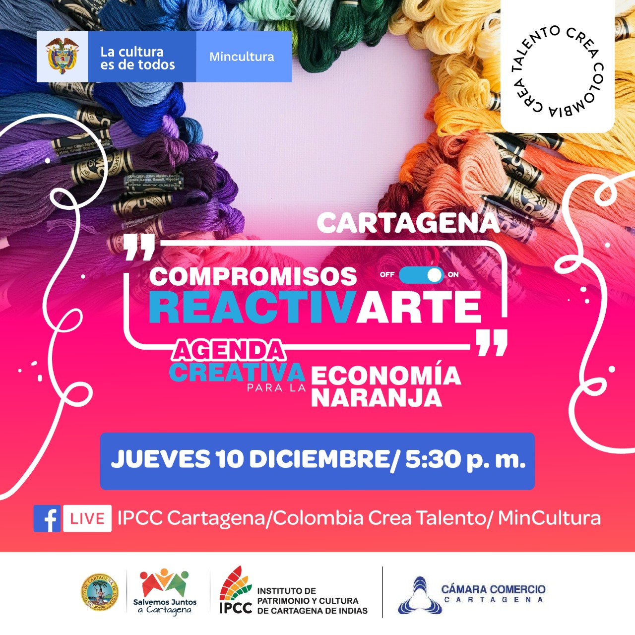 Cartagena movilizará inversiones por más de $2.600 millones para reactivar el sector cultural y creativo