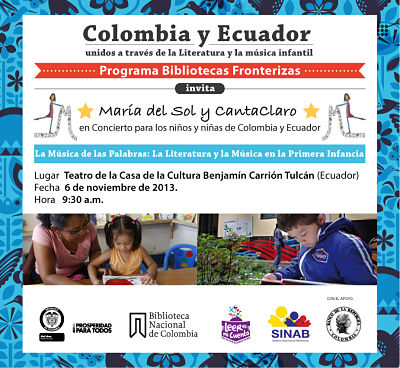 Bibliotecas Fronterizas en concierto para los niños y niñas de Colombia y Ecuador